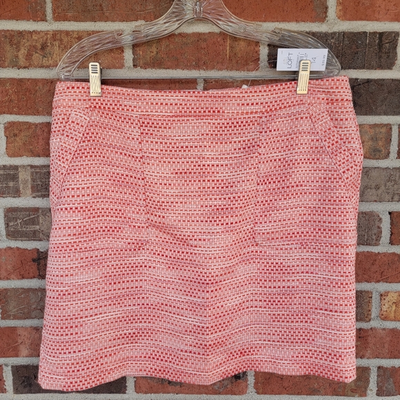 Ann Taylor Loft NWT Straight Pencil Tweed Mini Skirt Fully lined with pockets 14 - Picture 2 of 8